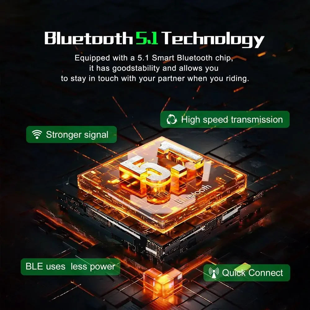 1200M Bluetooth Motorcycle Helmet Intercom Headset-4